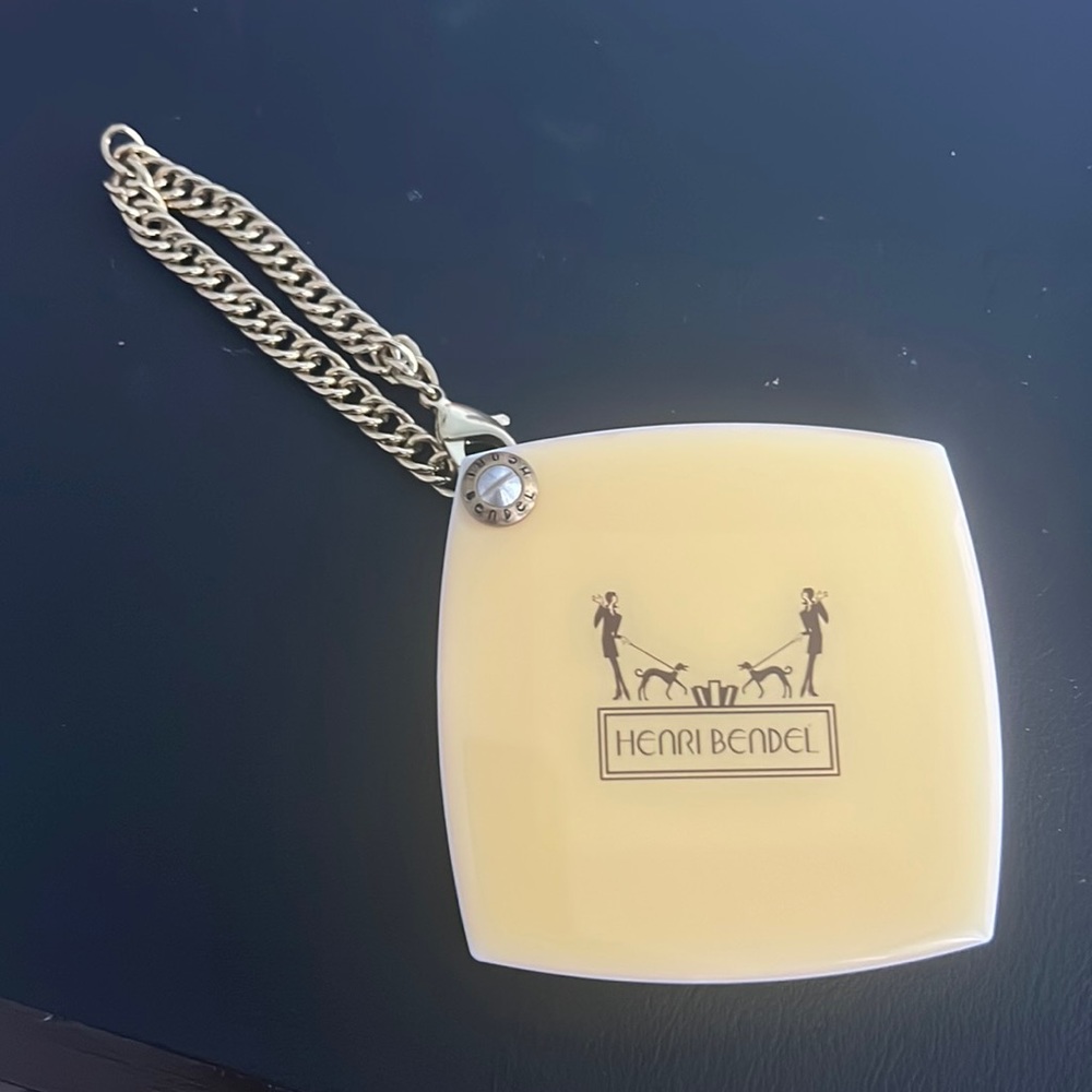 Henri Bendel Compact Mirror with Chain/Clasp